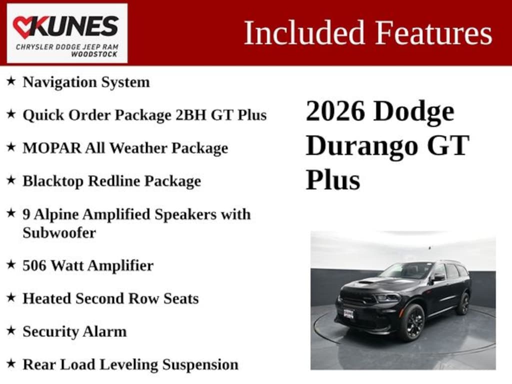 New 2026 Dodge Durango GT Plus Sport Utility