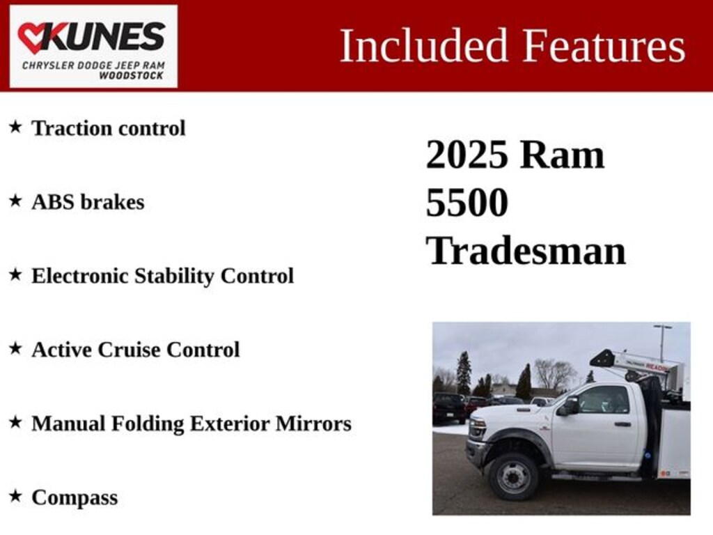 New 2025 Ram 5500 Chassis Cab Tradesman Crane Truck Pickup