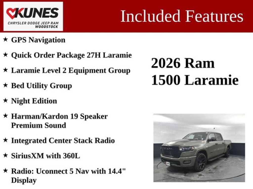 New 2026 Ram 1500 Laramie Pickup