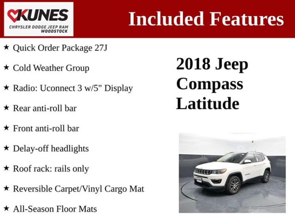 Used 2018 Jeep Compass Latitude 4x4 SUV