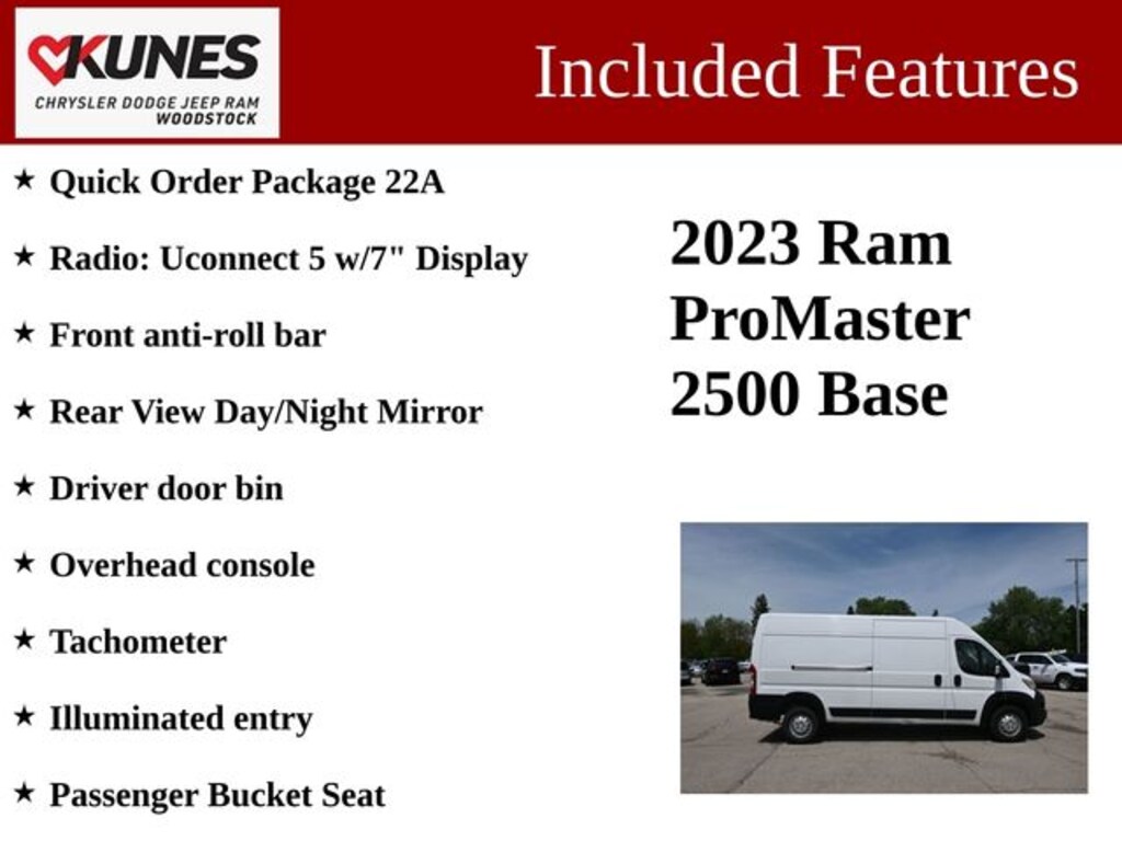 Used 2023 Ram ProMaster 2500 High Roof Van Cargo Van