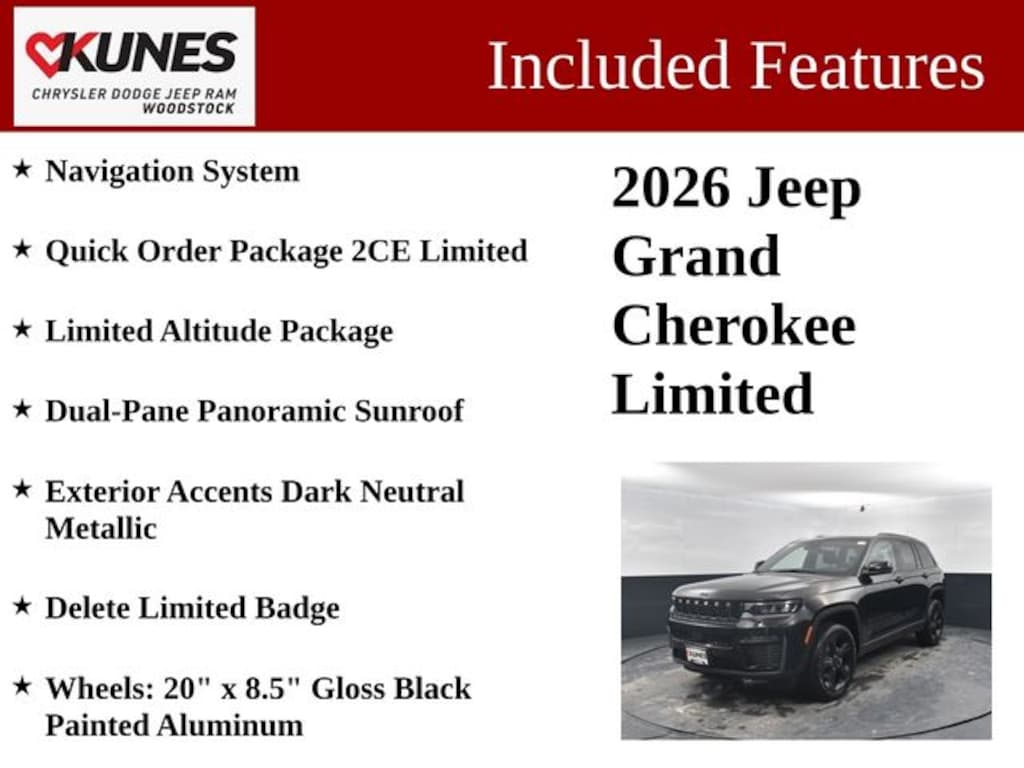 New 2026 Jeep Grand Cherokee Limited Sport Utility