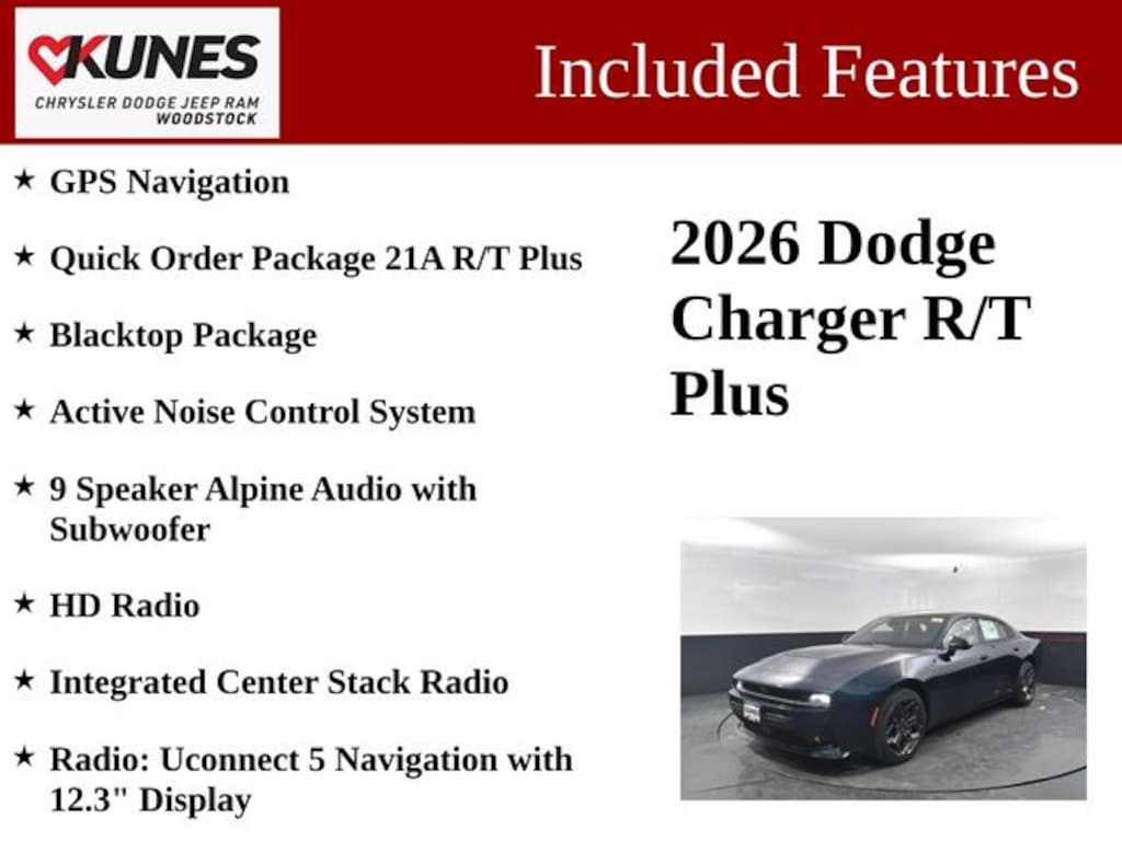 New 2026 Dodge Charger R/T Plus Sedan