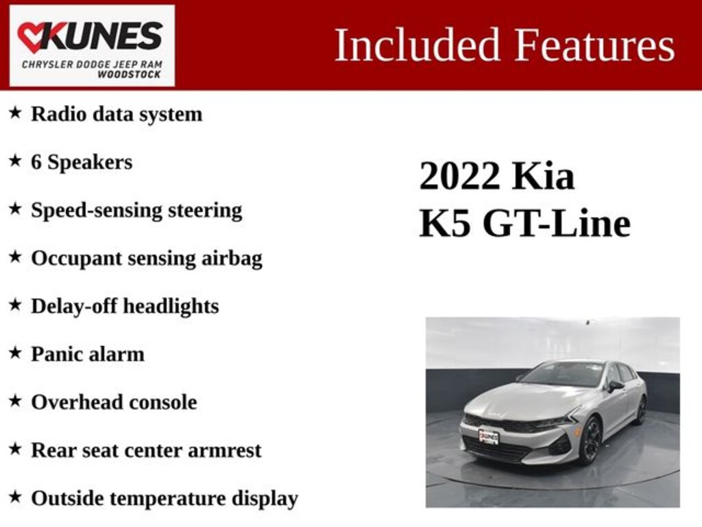 Certified 2022 Kia K5 GT-Line Sedan