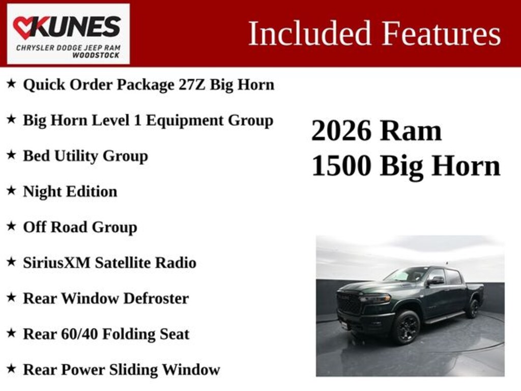 New 2026 Ram 1500 Big Horn/Lone Star Pickup