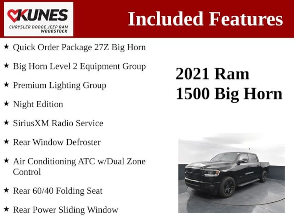 Used 2021 Ram 1500 Big Horn/Lone Star Truck Crew Cab