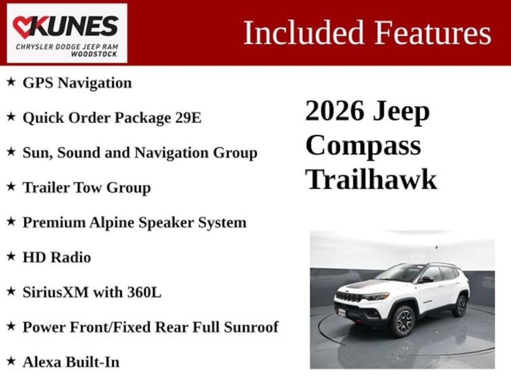 New 2026 Jeep Compass Trailhawk Sport Utility