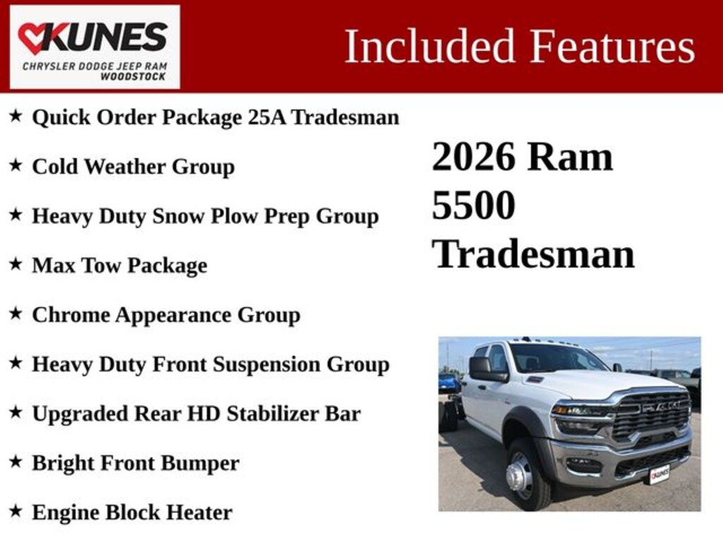 New 2026 Ram 5500 Chassis Cab Tradesman Pickup