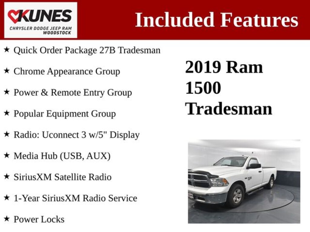 Used 2019 Ram 1500 Classic Tradesman Truck Regular Cab
