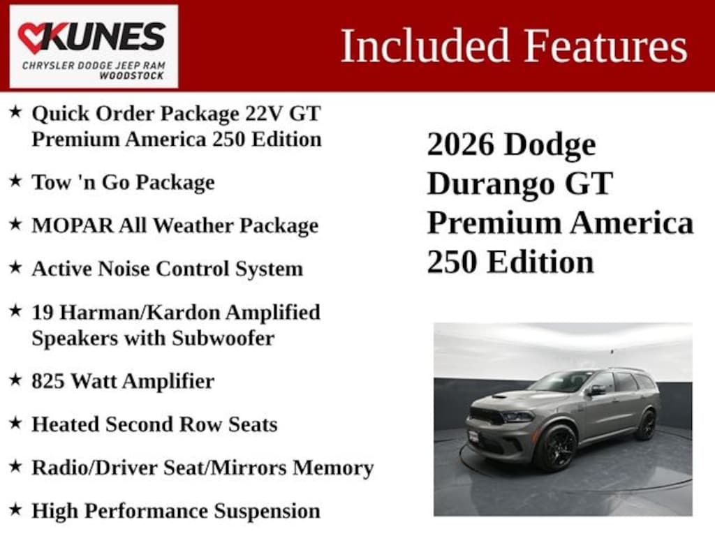 New 2026 Dodge Durango GT Premium Sport Utility