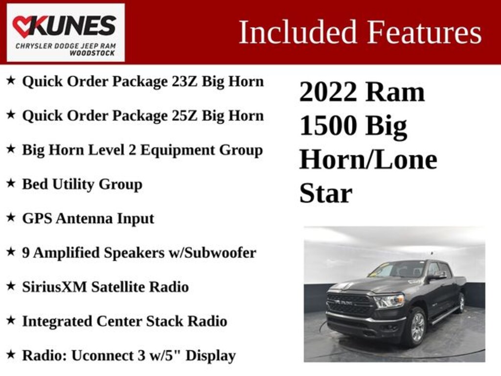 Used 2022 Ram 1500 Big Horn/Lone Star Truck Crew Cab