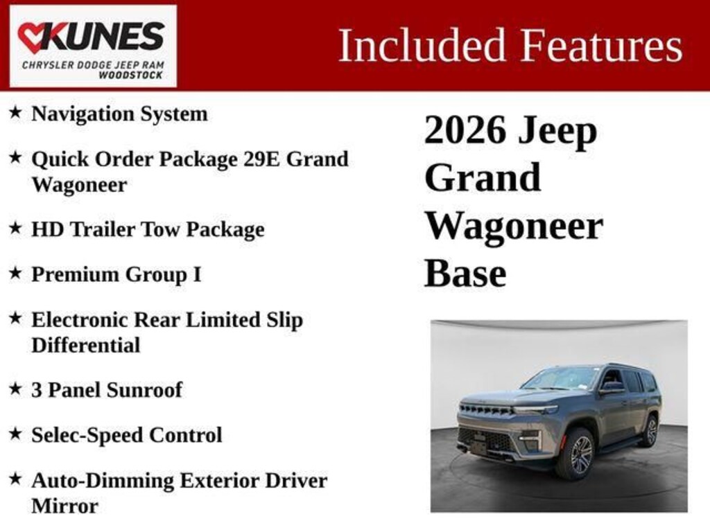 New 2026 Jeep Grand Wagoneer Sport Utility