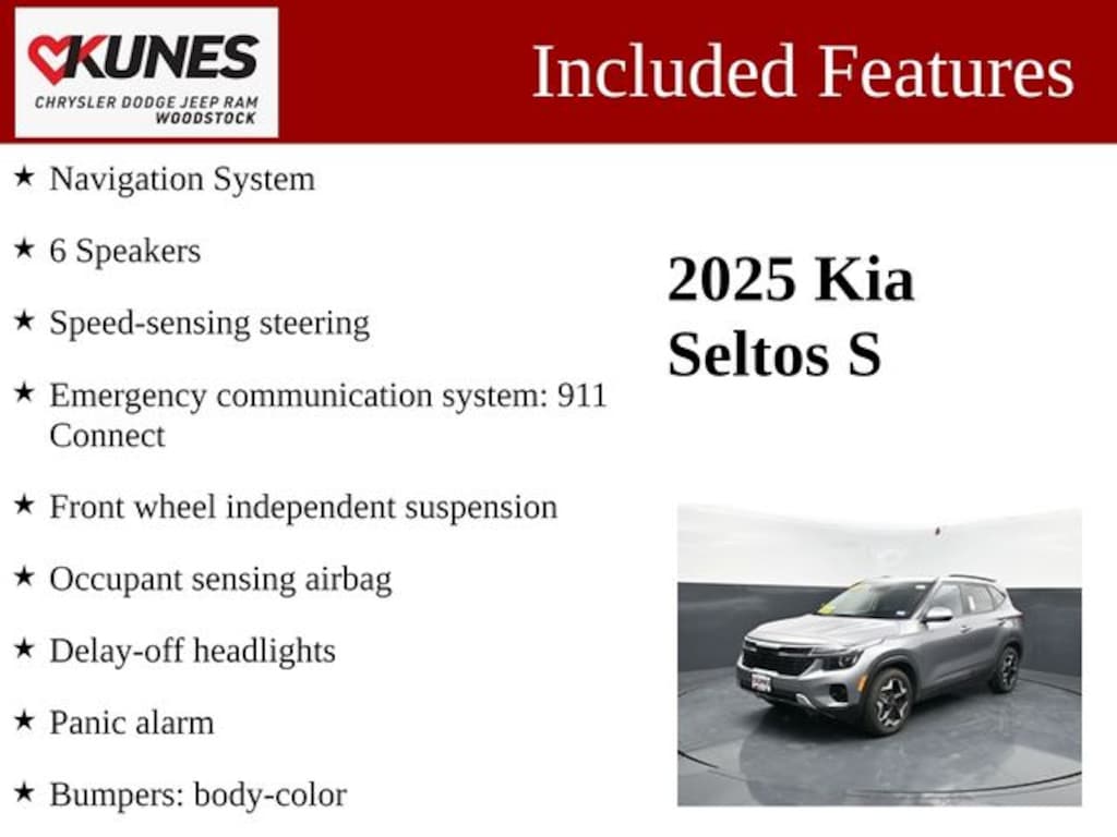 Certified 2025 Kia Seltos S SUV