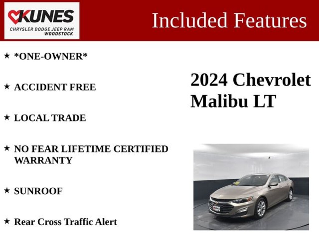 Certified 2024 Chevrolet Malibu 1LT Sedan