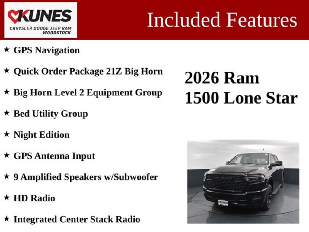 New 2026 Ram 1500 Big Horn/Lone Star Pickup
