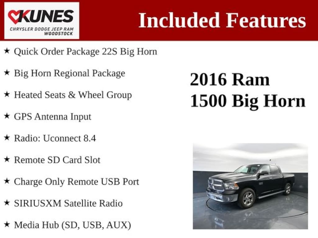 Used 2016 Ram 1500 SLT Truck Crew Cab