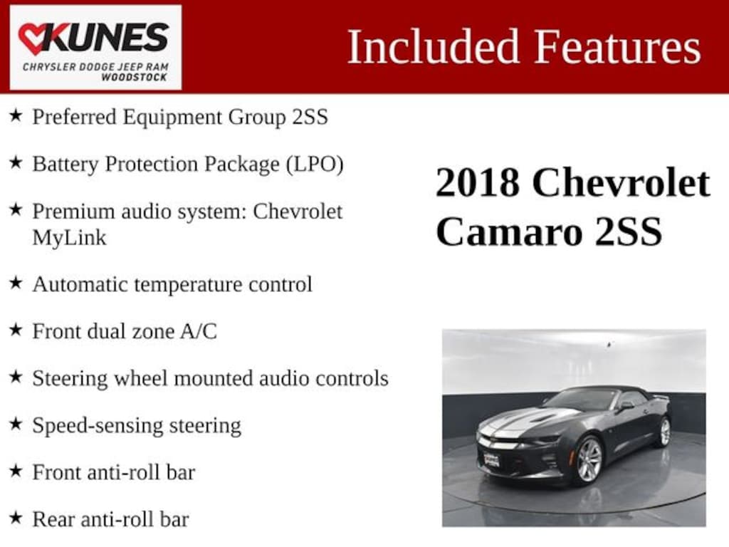 Certified 2018 Chevrolet Camaro 2SS Convertible