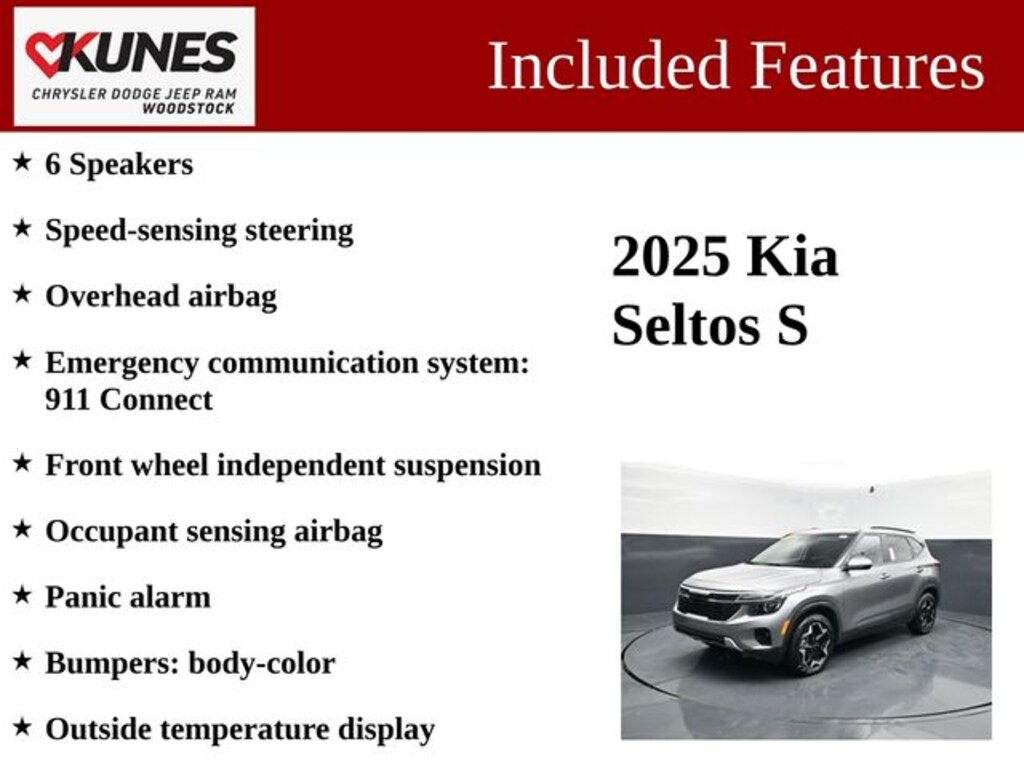 Certified 2025 Kia Seltos S SUV