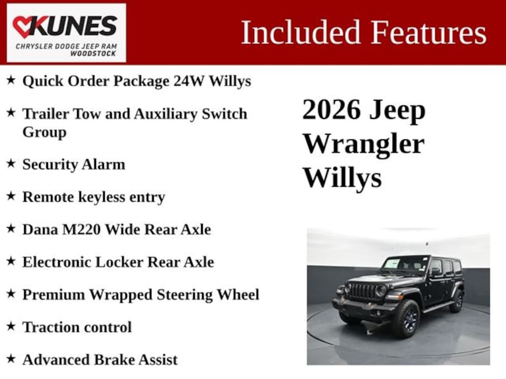 New 2026 Jeep Wrangler Willys Sport Utility