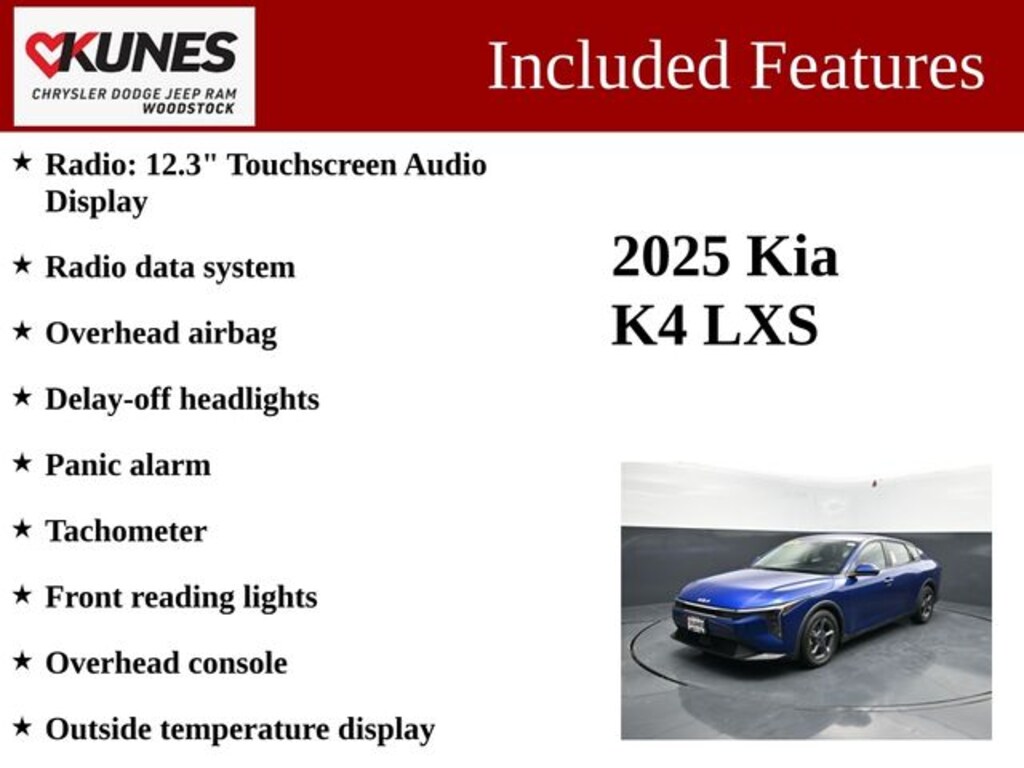Certified 2025 Kia K4 LXS Sedan