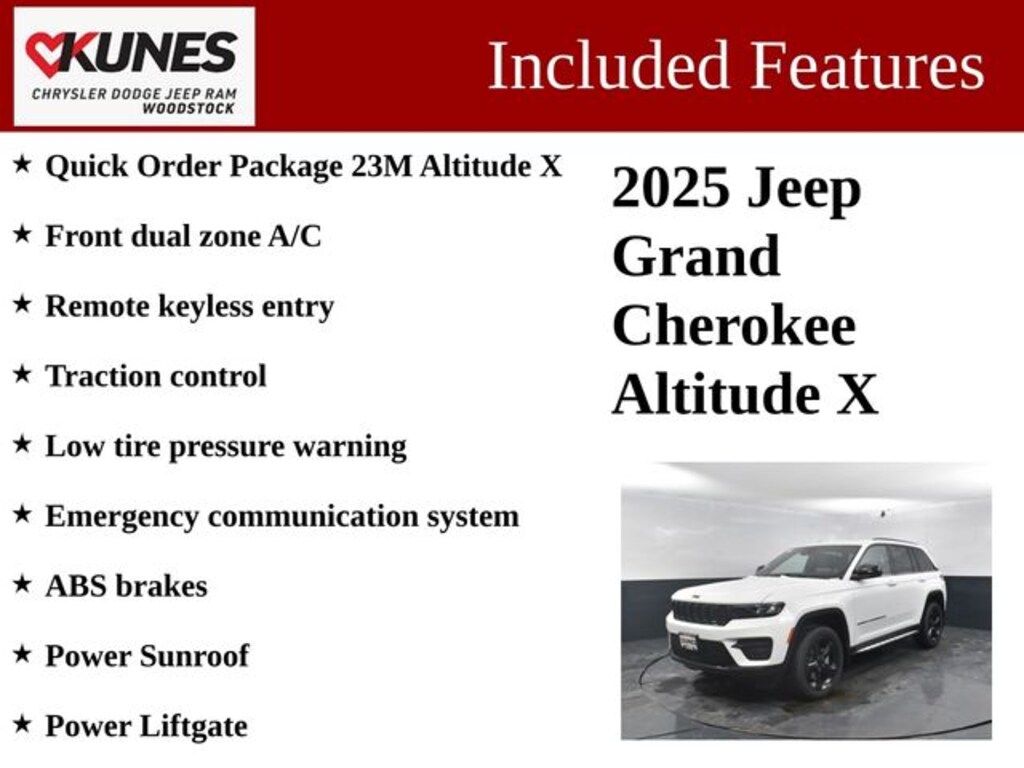 New 2025 Jeep Grand Cherokee Altitude X Sport Utility