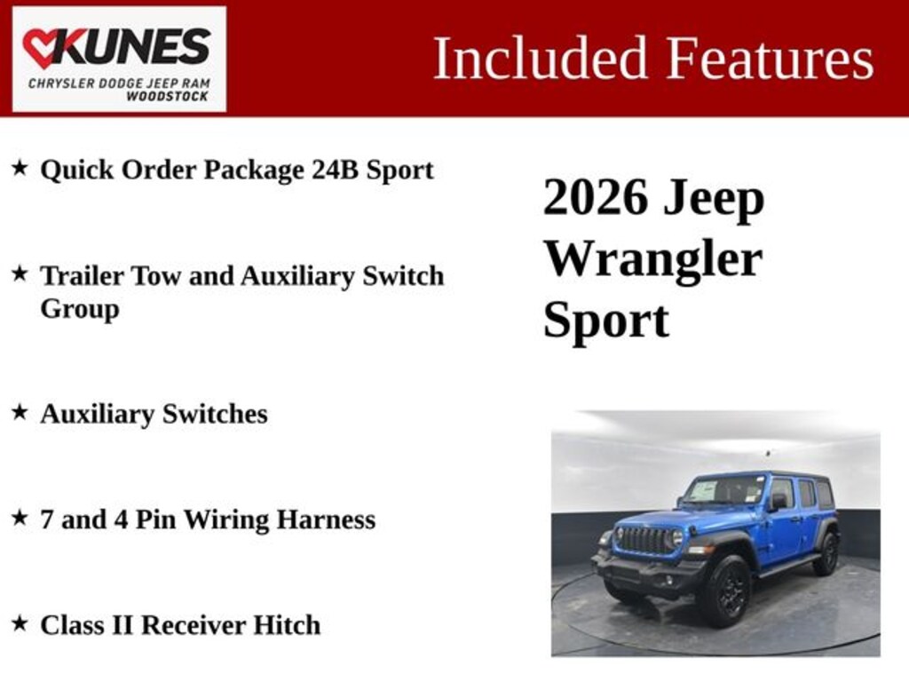 New 2026 Jeep Wrangler Sport Sport Utility