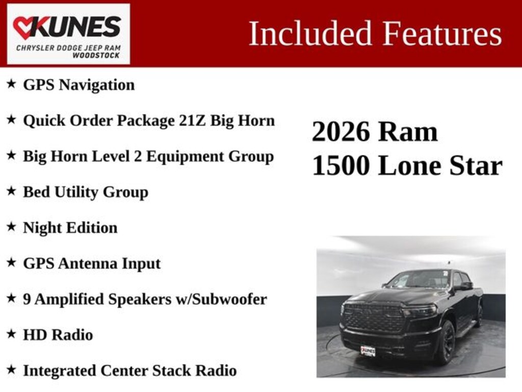 New 2026 Ram 1500 Big Horn/Lone Star Pickup