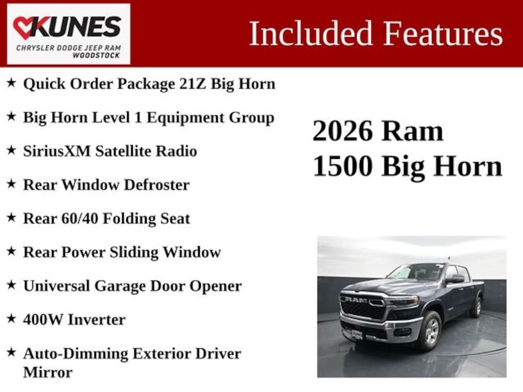New 2026 Ram 1500 Big Horn/Lone Star Pickup