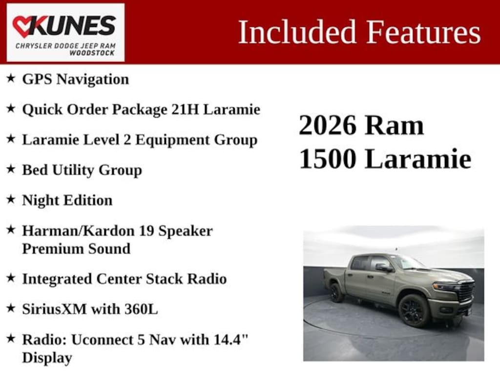 New 2026 Ram 1500 Laramie Pickup