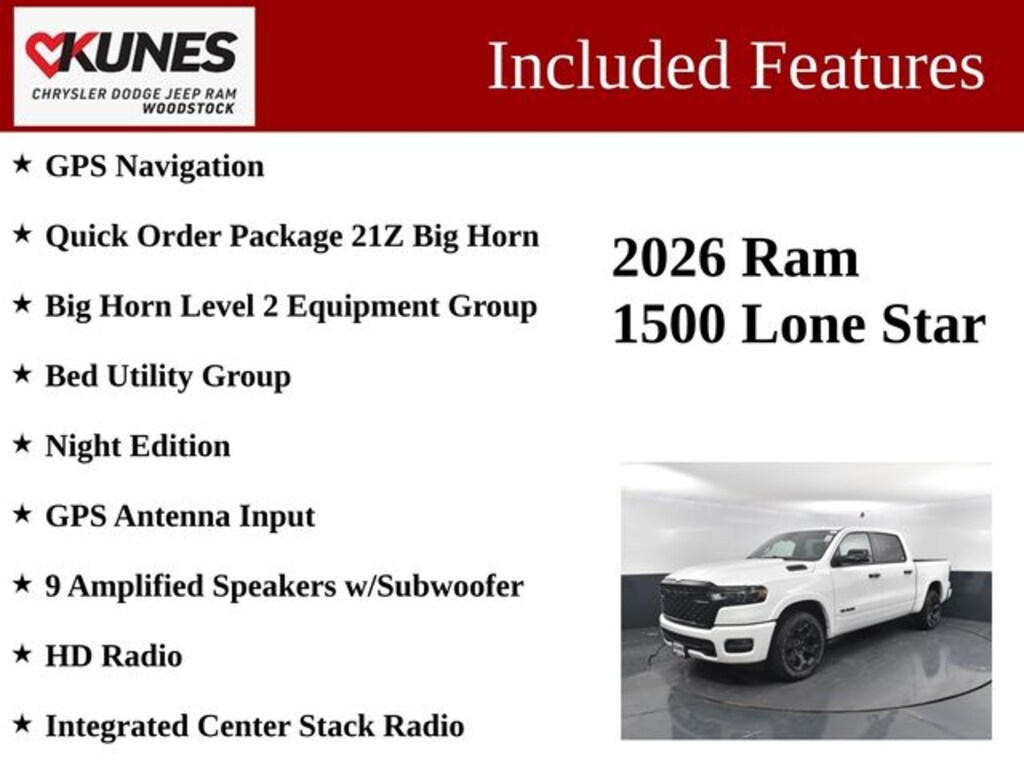 New 2026 Ram 1500 Big Horn/Lone Star Pickup