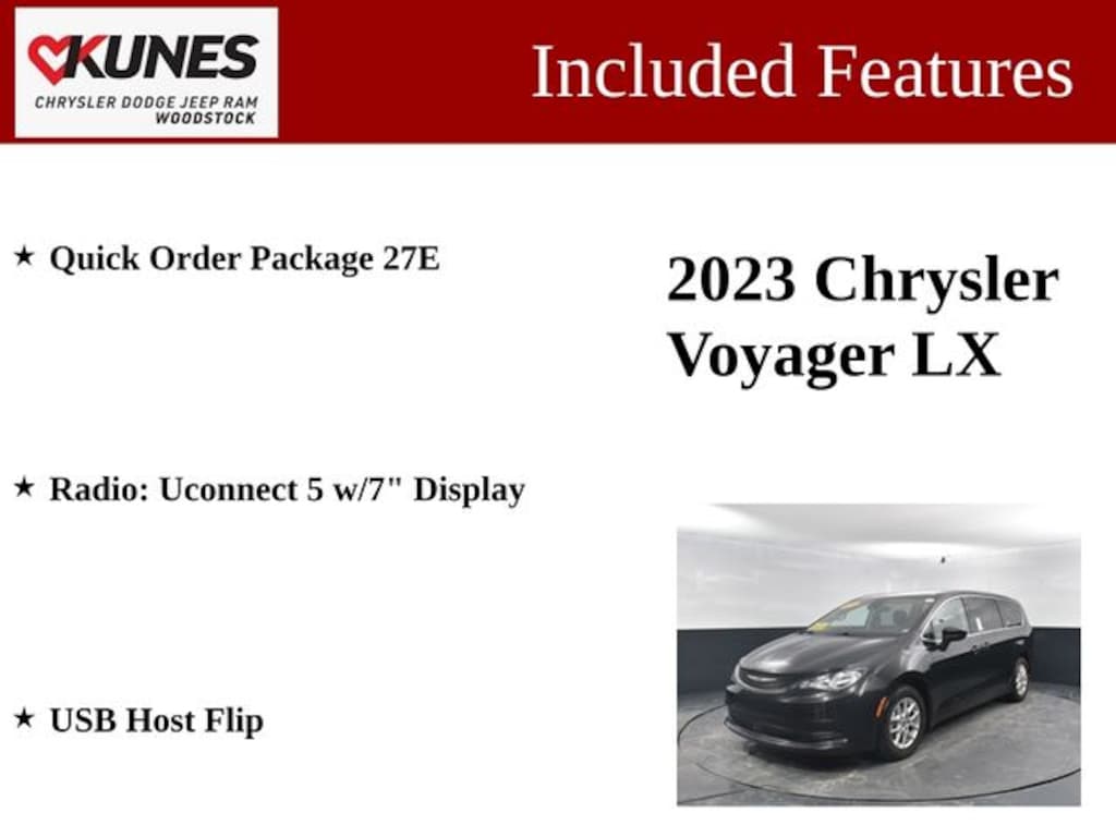 Used 2023 Chrysler Voyager LX Van Passenger Van