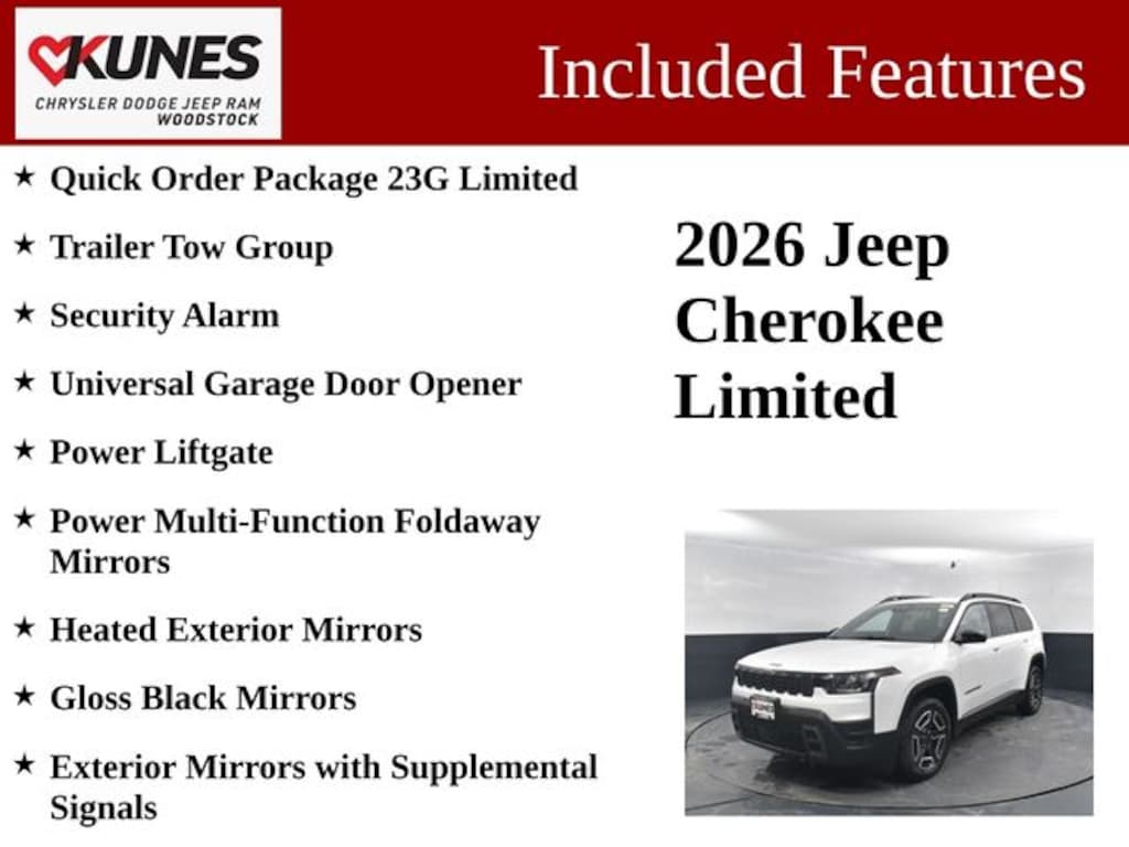 New 2026 Jeep Cherokee Limited Sport Utility