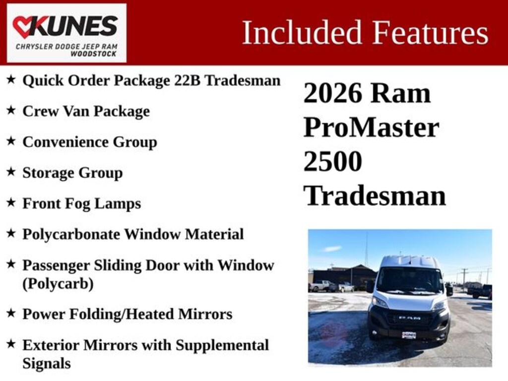 New 2026 Ram ProMaster High Roof Cargo Van