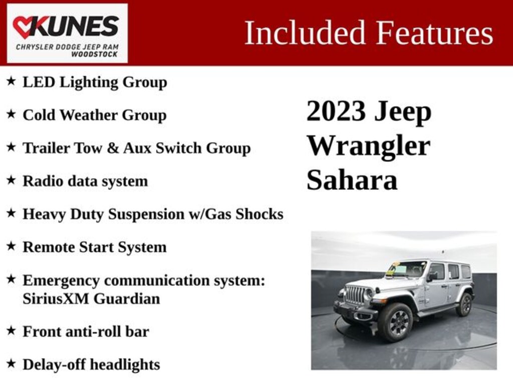 Used 2023 Jeep Wrangler 4-DOOR SAHARA 4X4 SUV