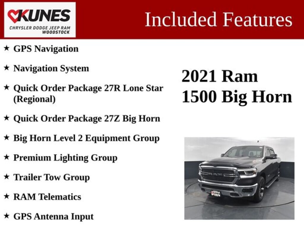 Used 2021 Ram 1500 Big Horn/Lone Star Truck Crew Cab