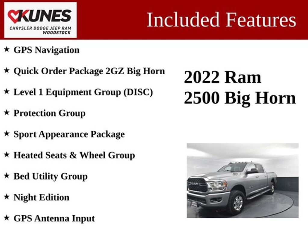 Used 2022 Ram 2500 Big Horn Truck Crew Cab