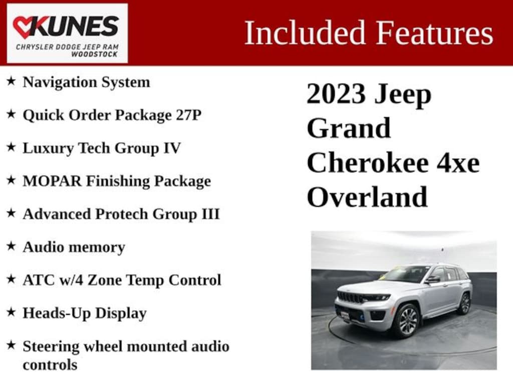Used 2023 Jeep Grand Cherokee 4xe Overland SUV