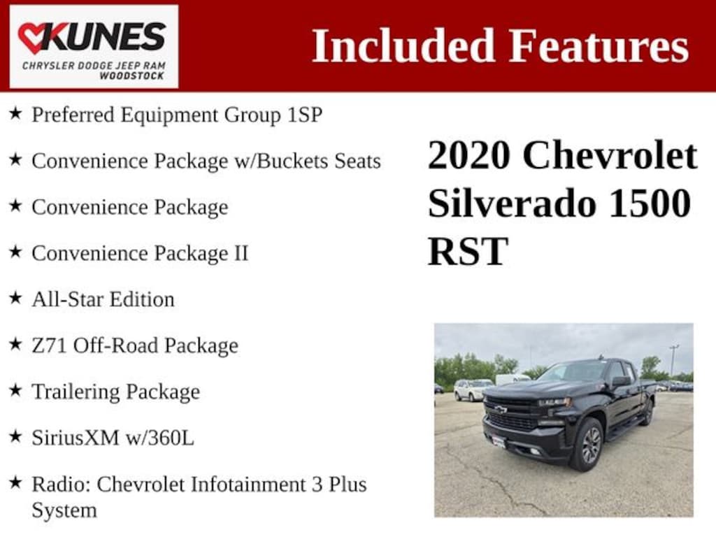 Certified 2020 Chevrolet Silverado 1500 RST Truck Double Cab
