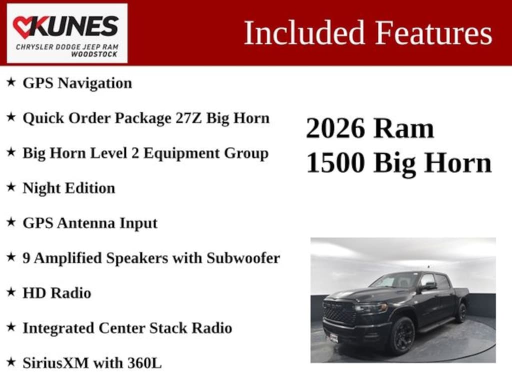 New 2026 Ram 1500 Big Horn/Lone Star Pickup
