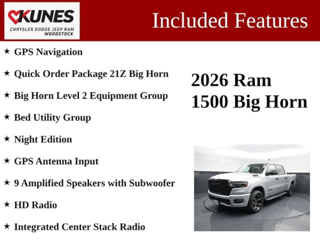 New 2026 Ram 1500 Big Horn/Lone Star Pickup