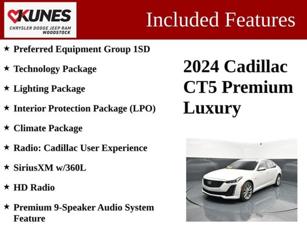 Certified 2024 CADILLAC CT5 Premium Luxury Sedan
