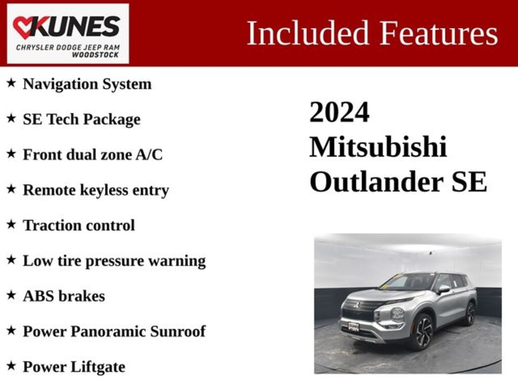 Certified 2024 Mitsubishi Outlander SE SUV