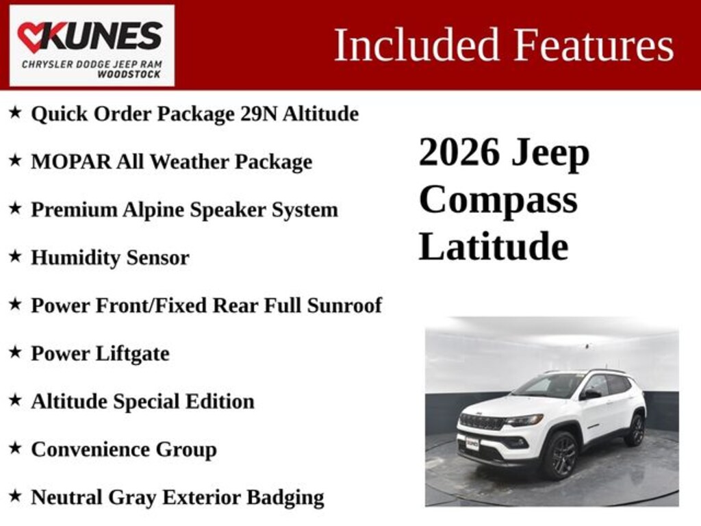New 2026 Jeep Compass Latitude Sport Utility