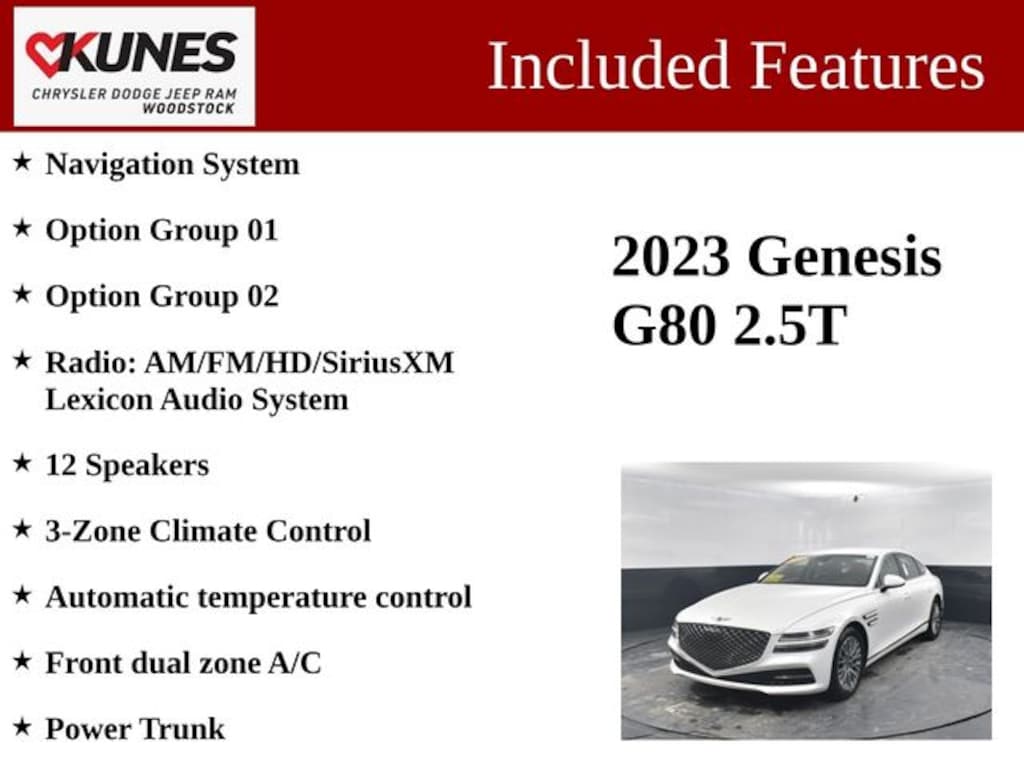 Certified 2023 Genesis G80 2.5T Sedan