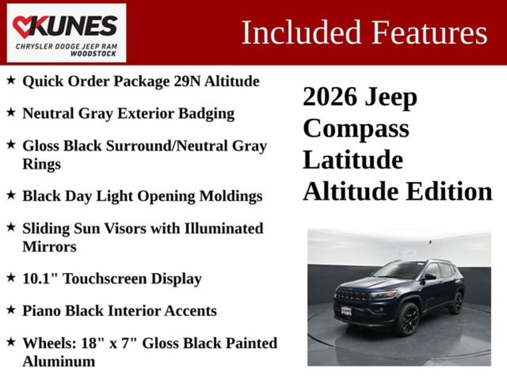 New 2026 Jeep Compass Latitude Sport Utility