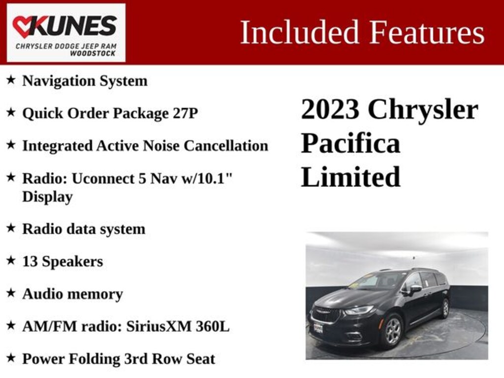 Used 2023 Chrysler Pacifica Limited Van Passenger Van