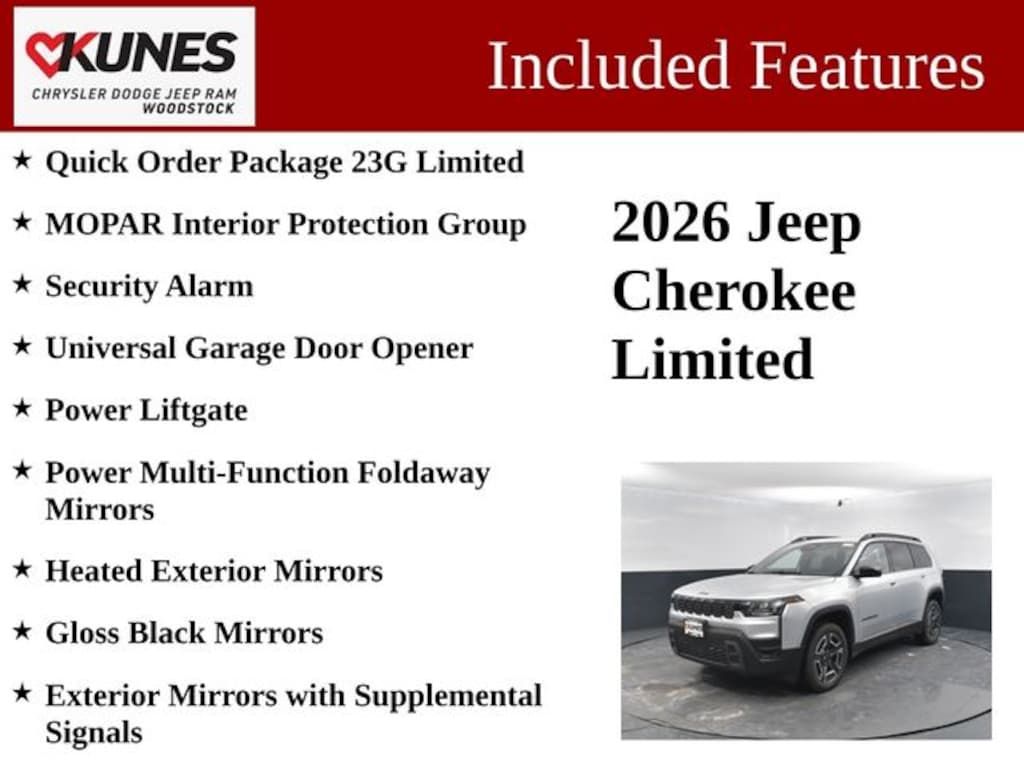New 2026 Jeep Cherokee Limited Sport Utility