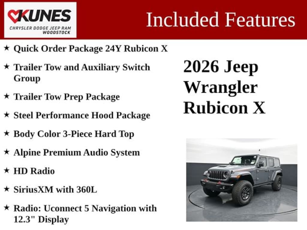 New 2026 Jeep Wrangler Rubicon X Sport Utility