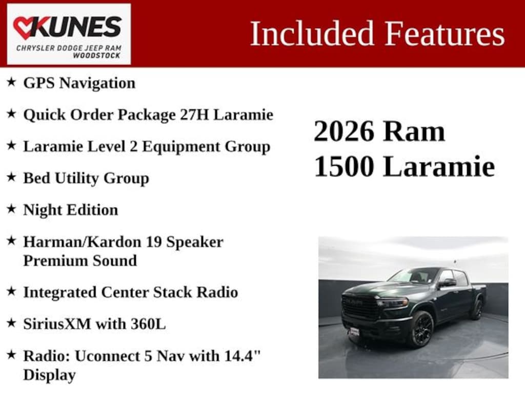 New 2026 Ram 1500 Laramie Pickup
