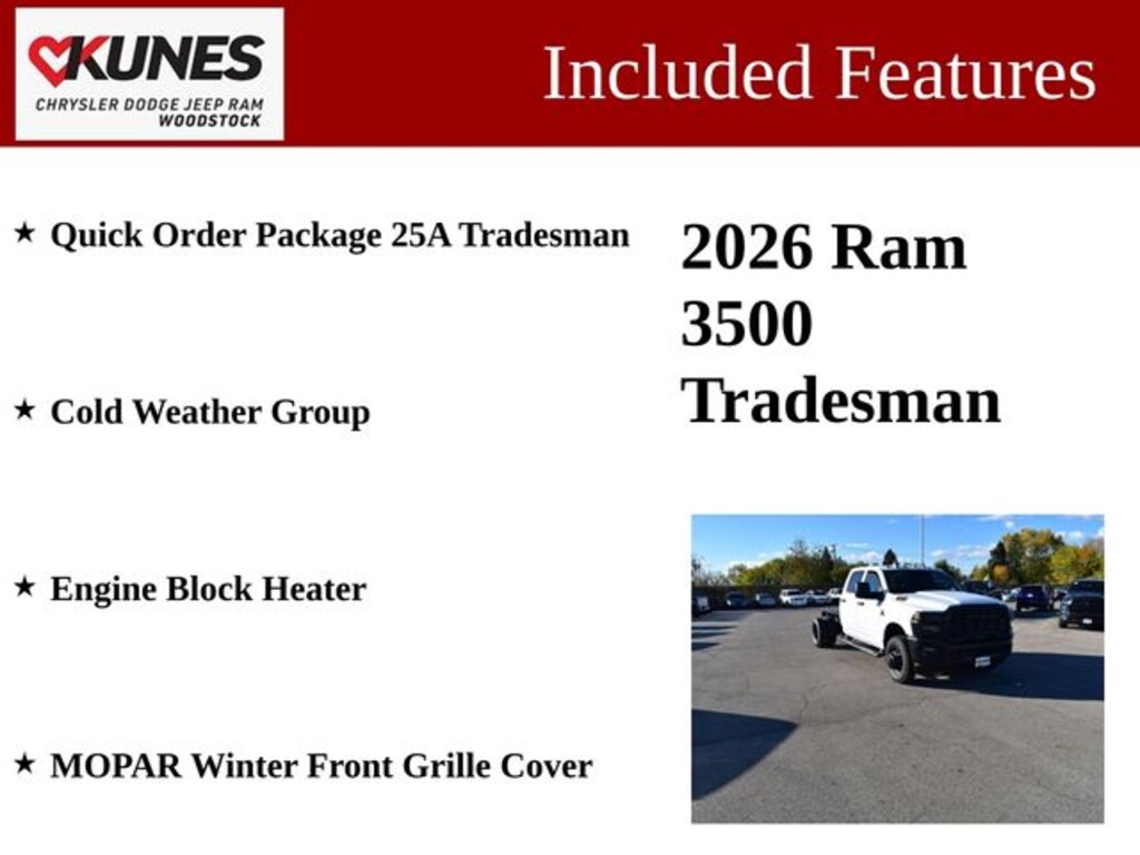 New 2026 Ram 3500 Chassis Cab Tradesman Pickup